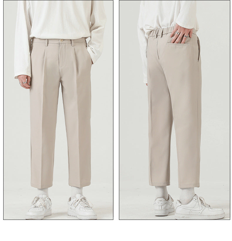 Men's Casual Business Ice Silk Leggings Trousers