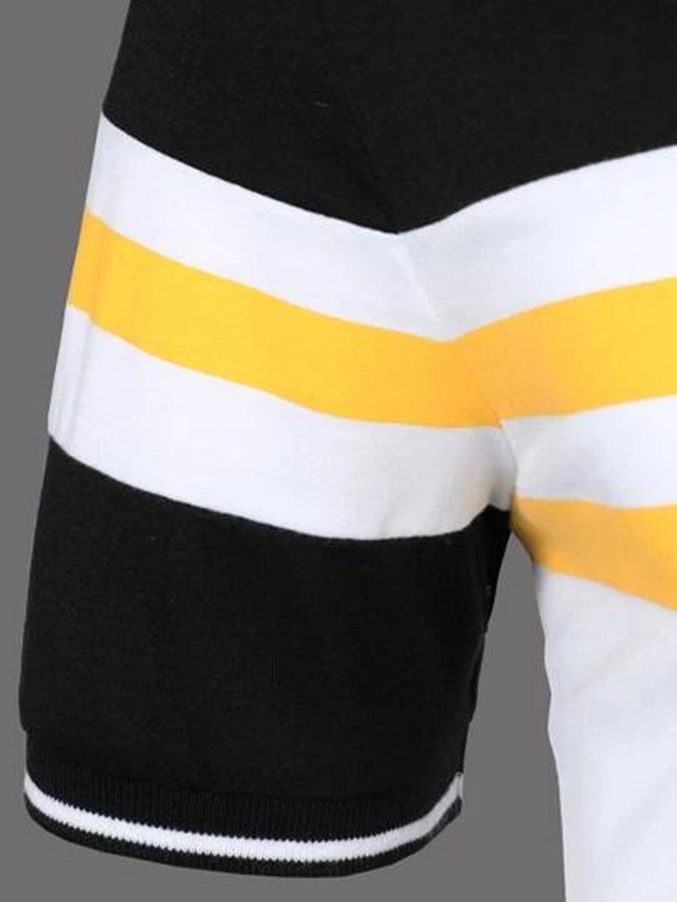 Striped Printed Short Sleeve Button Polo