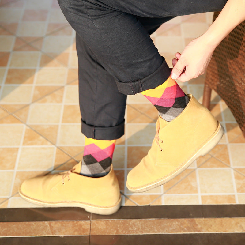Colored diamond socks