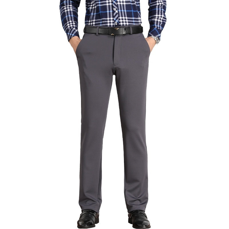 Straight Business Casual Men's Trousers Ice Silk