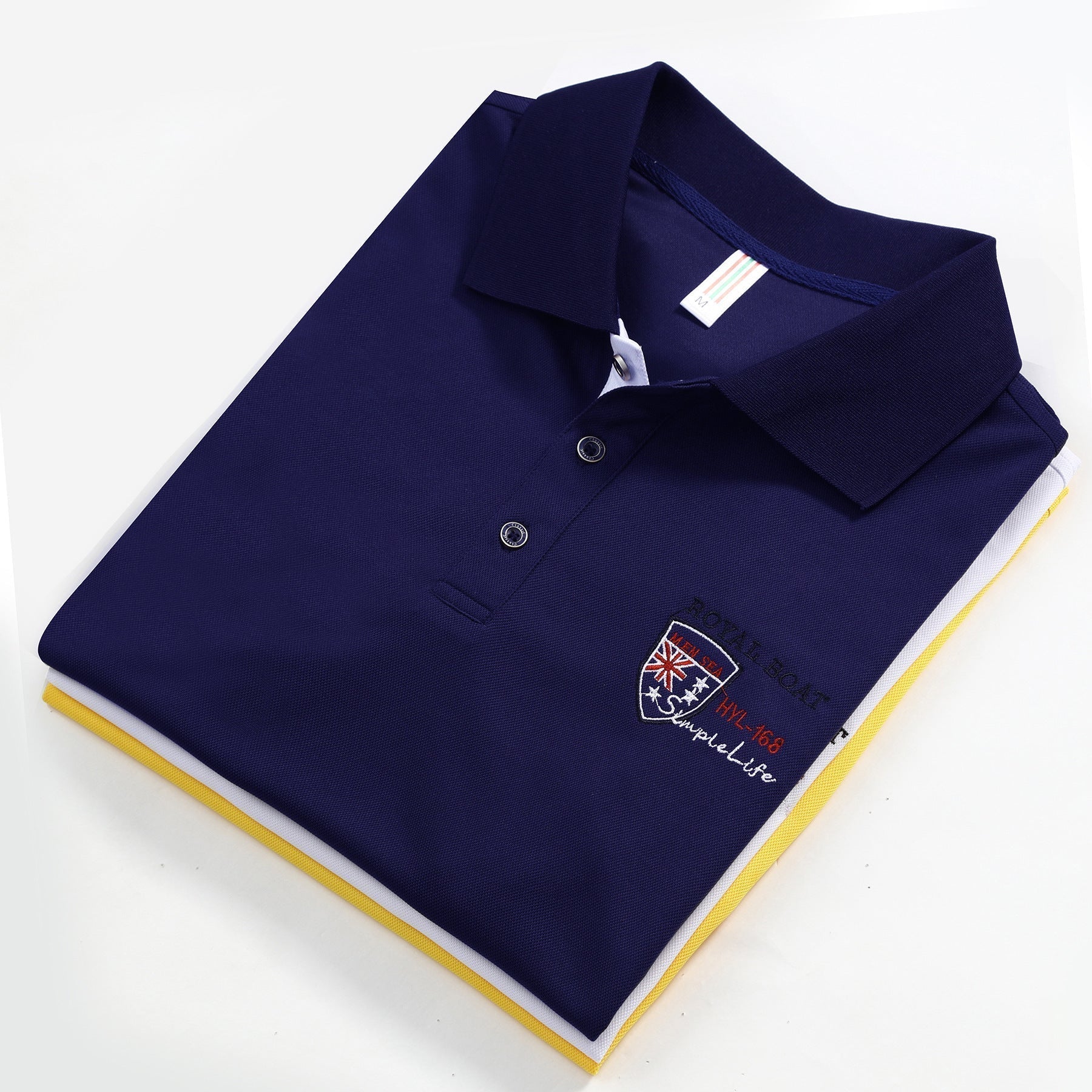 Men Casual Half Sleeved Lapel Polo Shirt