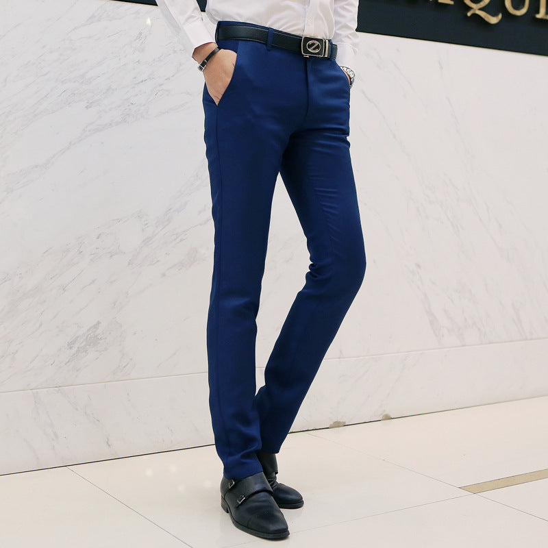 Men's Fashion New Business Casual Trousers Men's Slim Casual Trousers