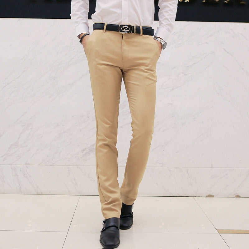 Men's Fashion New Business Casual Trousers Men's Slim Casual Trousers