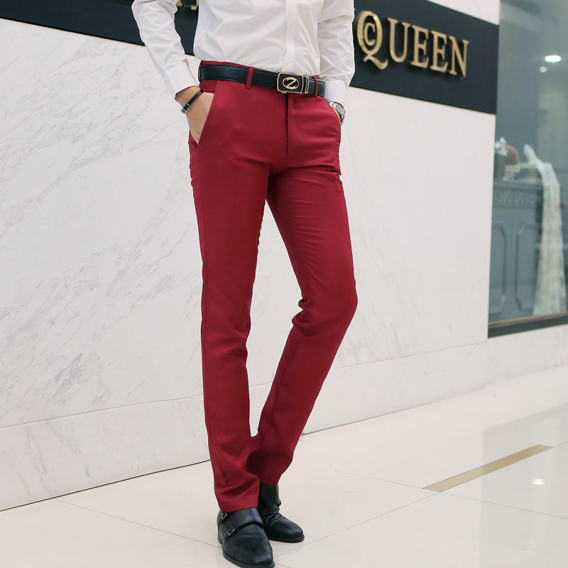 Men's Fashion New Business Casual Trousers Men's Slim Casual Trousers