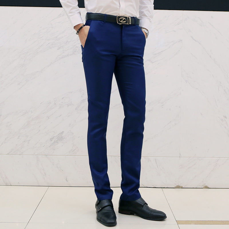 Men's Fashion New Business Casual Trousers Men's Slim Casual Trousers