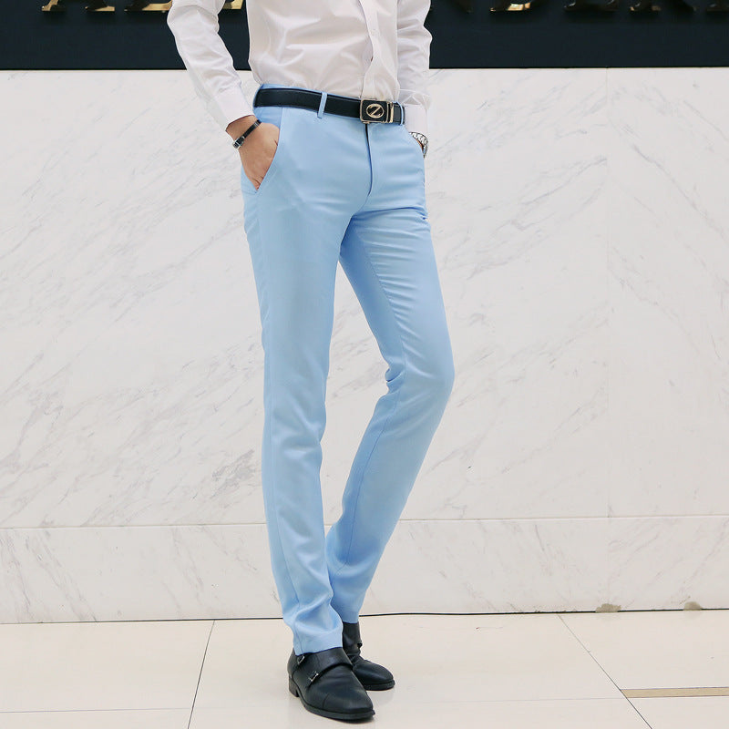 Men's Fashion New Business Casual Trousers Men's Slim Casual Trousers