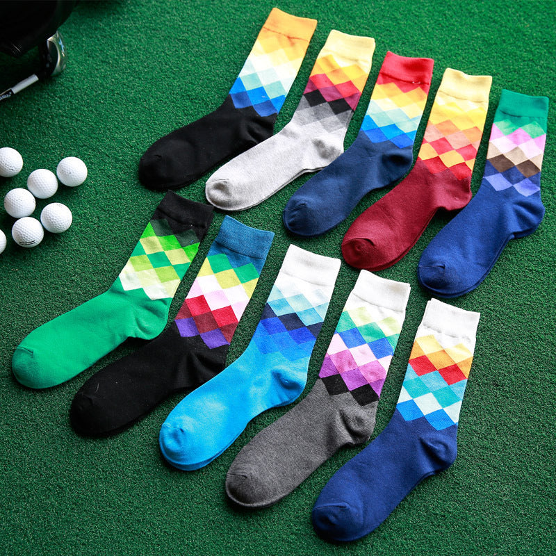 Colored diamond socks