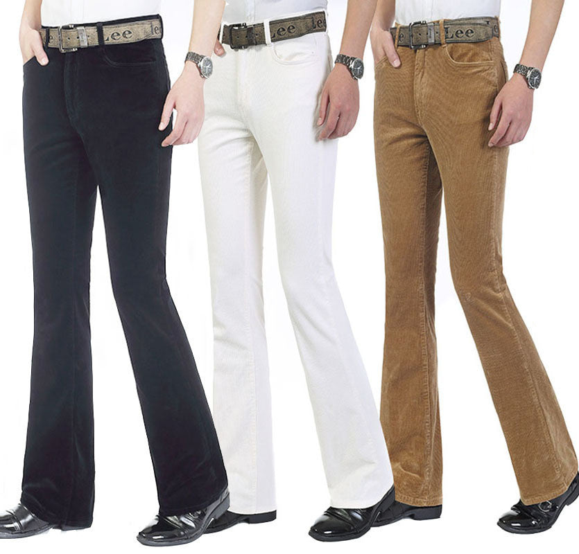 Men's Corduroy Men's Trousers Business Casual Flared Pants