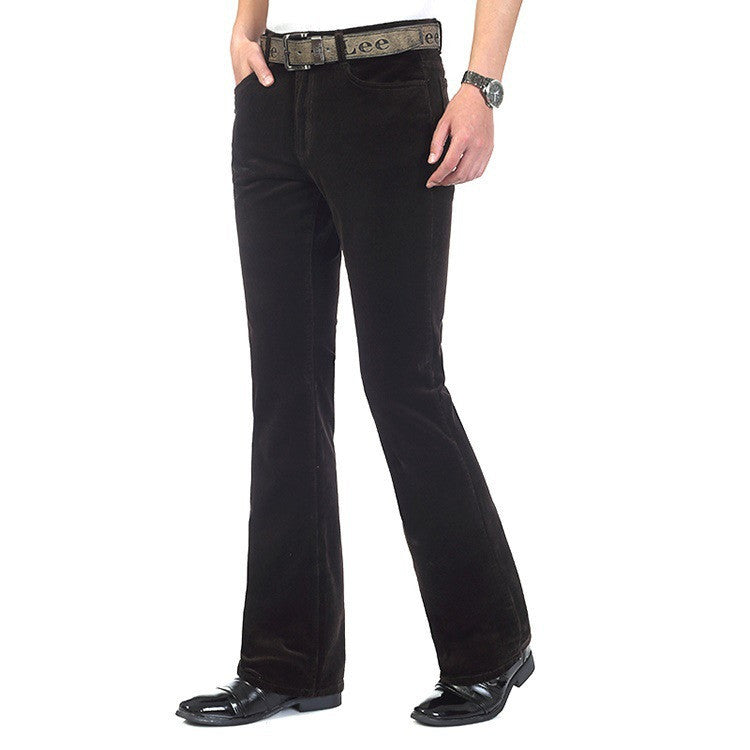 Men's Corduroy Men's Trousers Business Casual Flared Pants