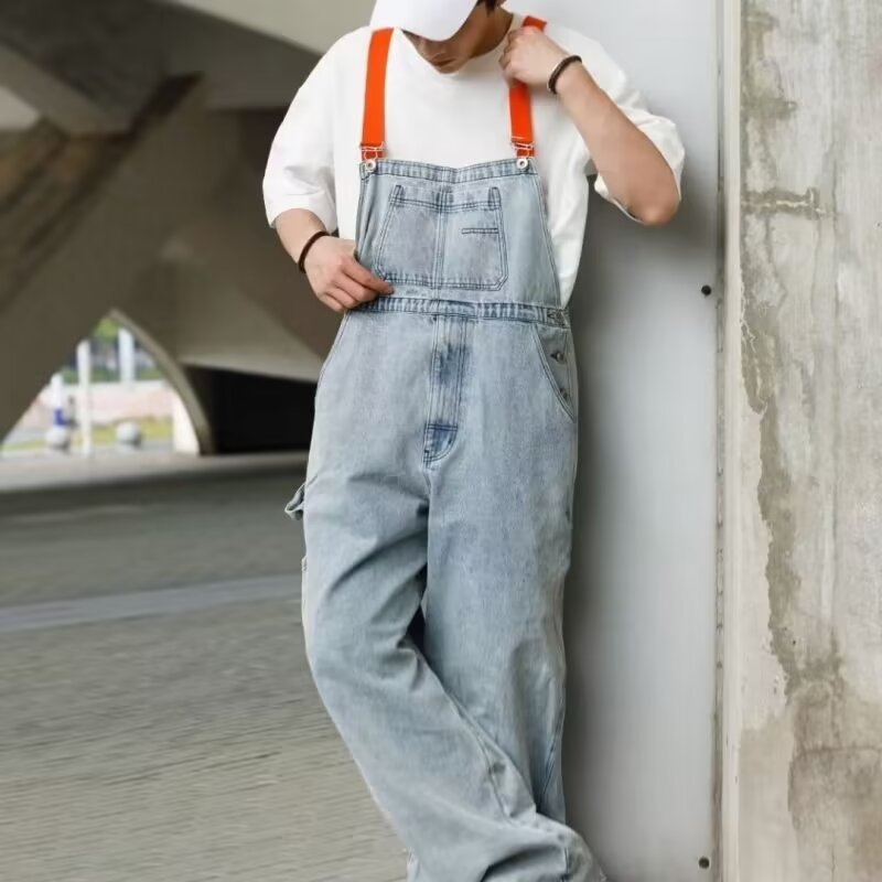 Jumpsuit Suspender Business Leg Pants