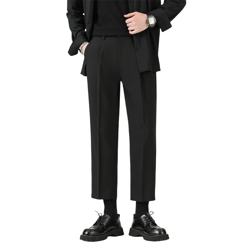 Men's Casual Business Ice Silk Leggings Trousers