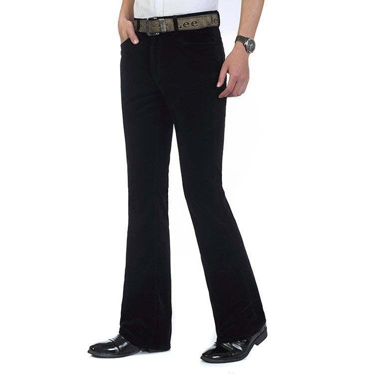 Men's Corduroy Men's Trousers Business Casual Flared Pants