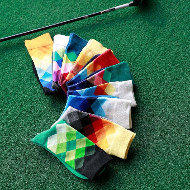 Colored diamond socks