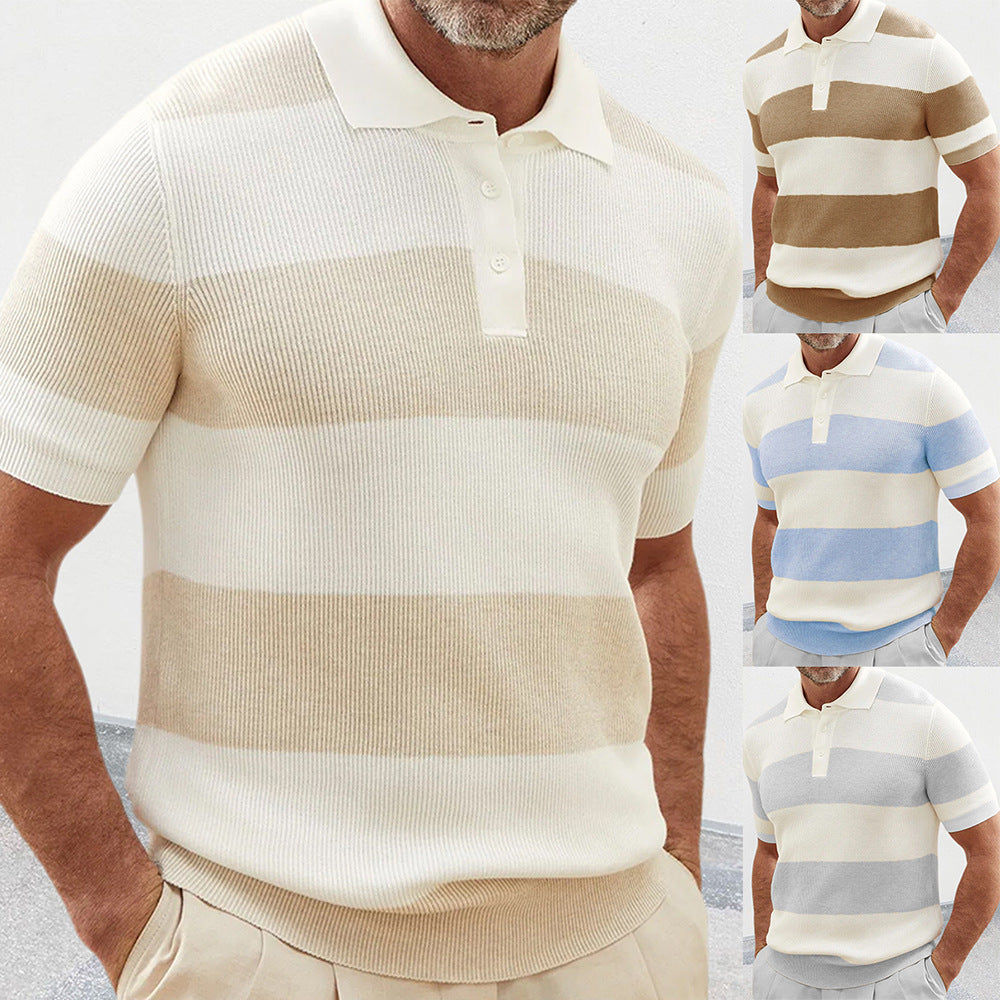 Men Summer Fashion Lapel Sweater