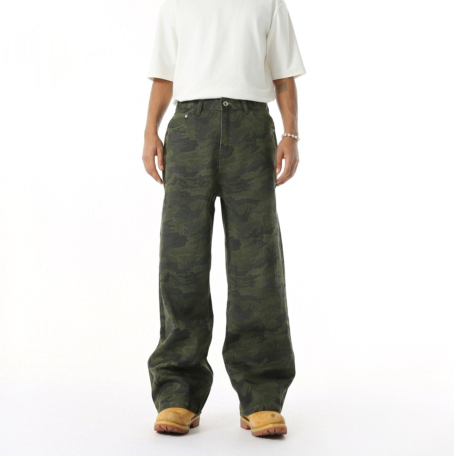 Camouflage Washed Jeans