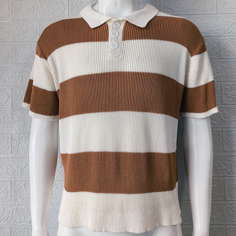 Men Summer Fashion Lapel Sweater