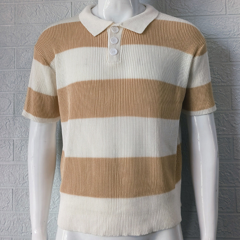 Men Summer Fashion Lapel Sweater