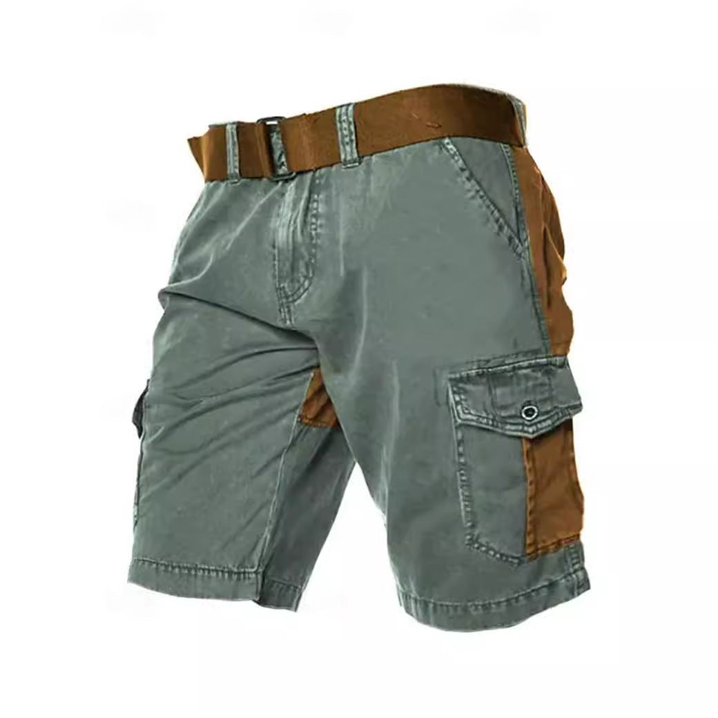 Men's Cotton Casual Three-dimensional Pocket Overalls