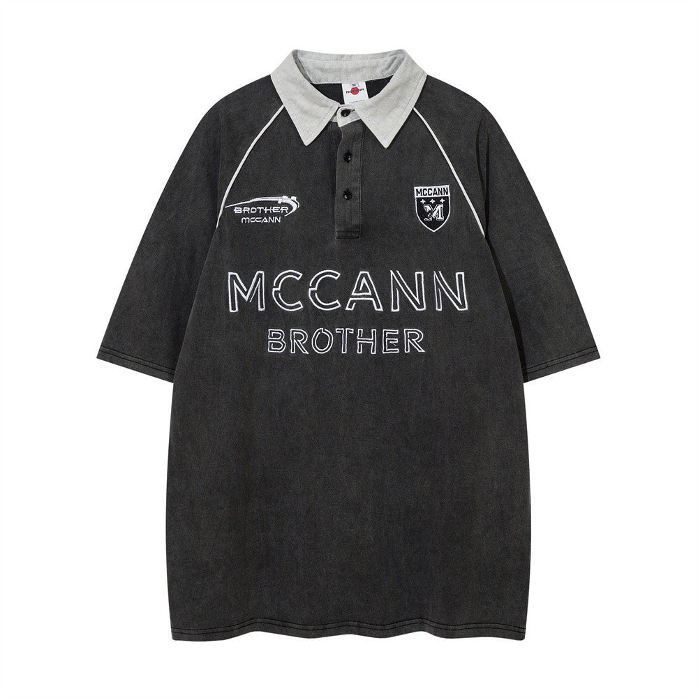 Racing Suit Short sleeved Polo Shirt