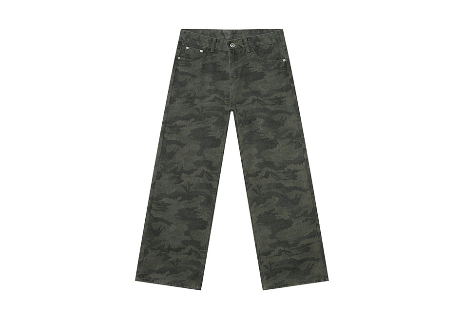 Camouflage Washed Jeans