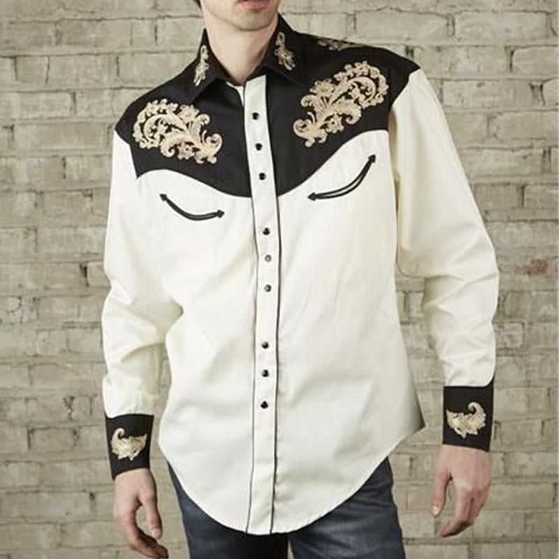 Fashion Loose Printed Shirt American Western Style