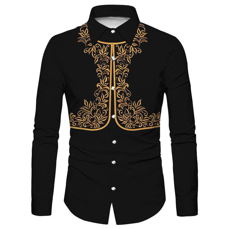 Fashion Loose Printed Shirt American Western Style