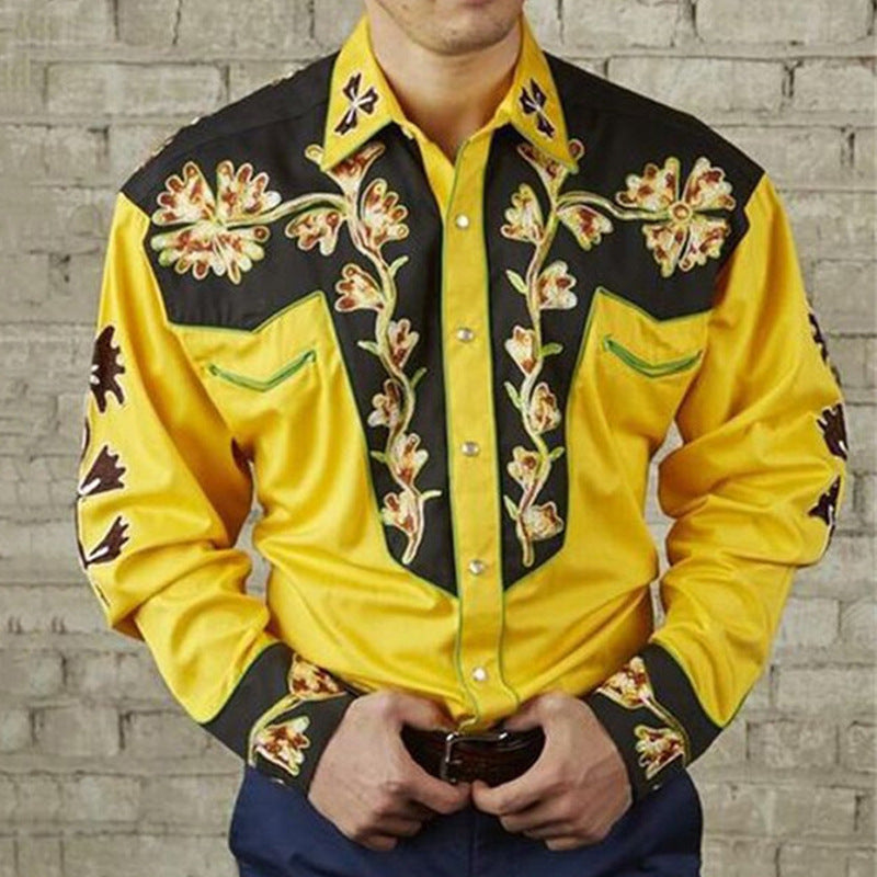 Fashion Loose Printed Shirt American Western Style