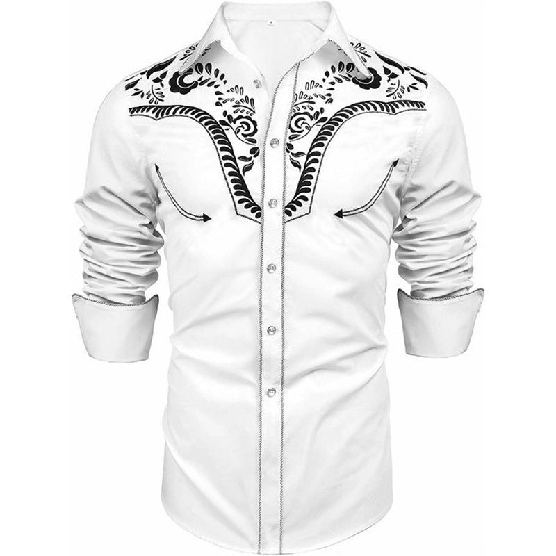 Fashion Loose Printed Shirt American Western Style