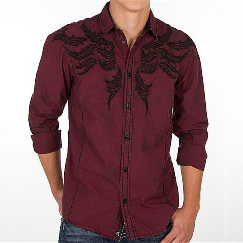 Fashion Loose Printed Shirt American Western Style