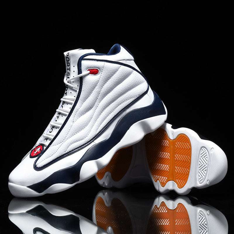 Fashion Thick Bottom Wear-resistant High-top Trendy Running Basketball Shoes
