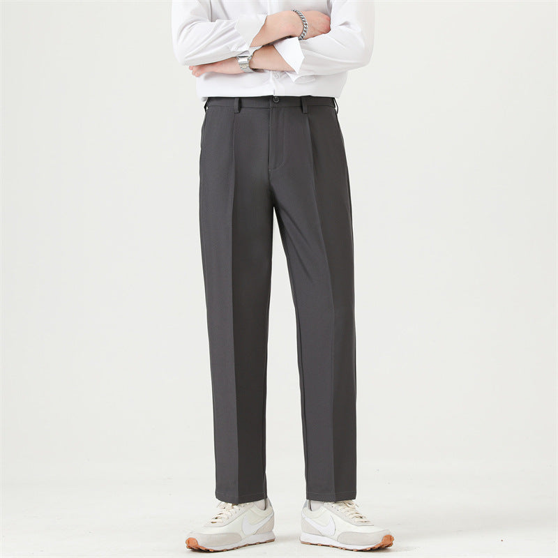 Men's Casual Business Ice Silk Leggings Trousers