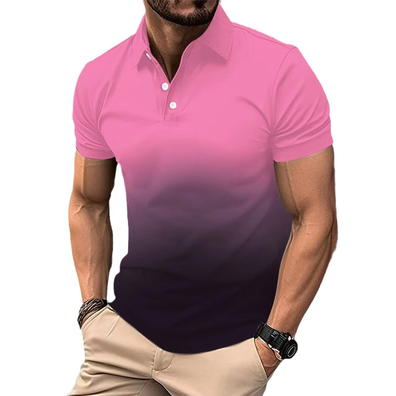 Pixie Gradient Pocket Polo Shirt