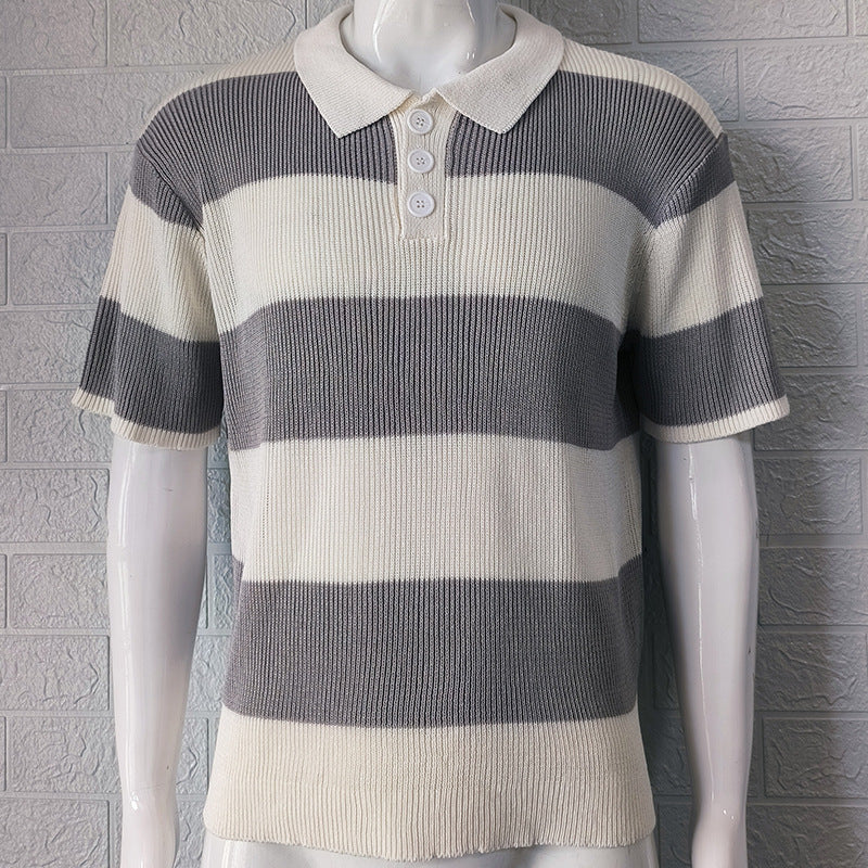 Men Summer Fashion Lapel Sweater