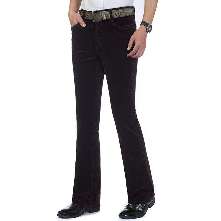 Men's Corduroy Men's Trousers Business Casual Flared Pants